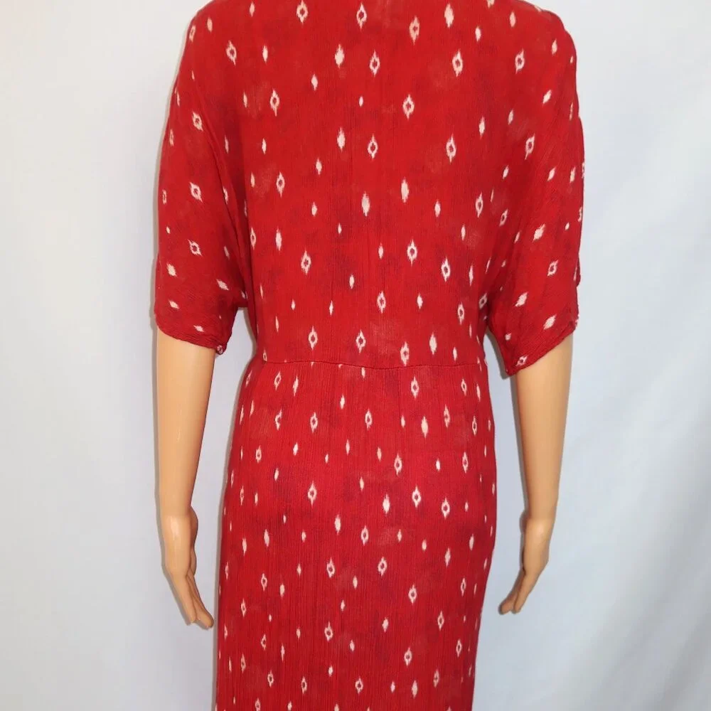 Knox Rose Midi Dress Sz S Coastal Boho Beach Western Cottagecore Prairie Batwing - Picture 2 of 12